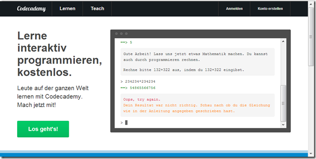 Lerne zu programmieren   Codecademy